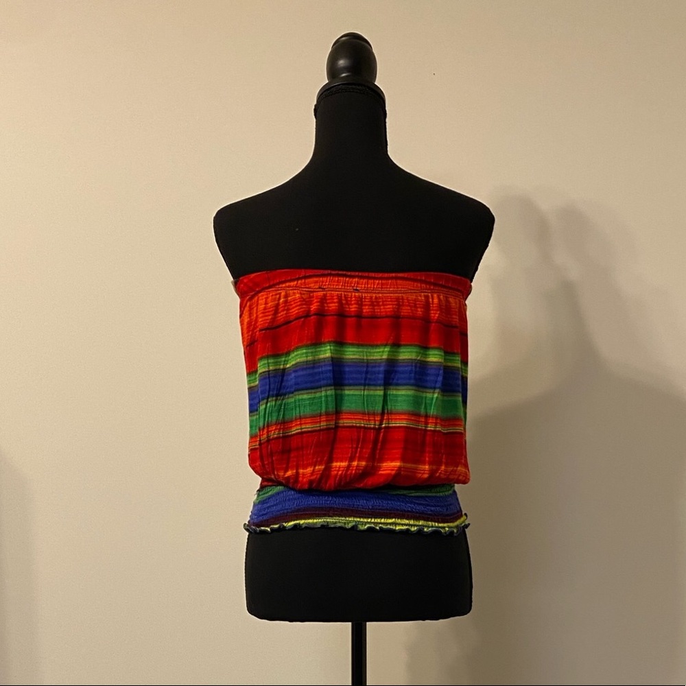 Multi colored tube top